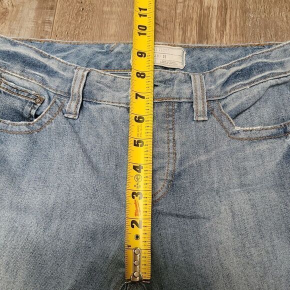 Free People Jeans Womens 25 Blue Patchwork Skinny Button Fly 25 Cotton Blend - Picture 8 of 8